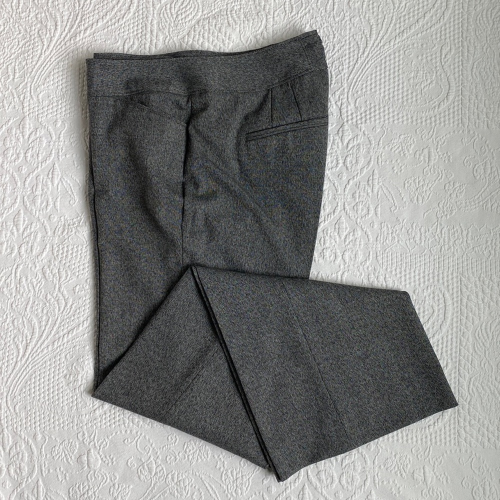 White House Black Market gray modern bootcut trousers 8R